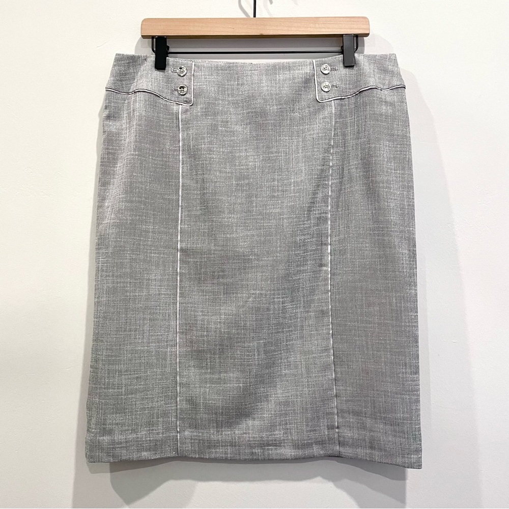 White House Black Market Hip Buttons Suit Skirt